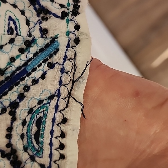 Ladies BOHO beaded and embroidered top - Picture 5 of 10
